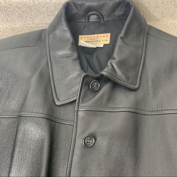 Telluride Black Leather Jacket Size Large - Picture 5 of 5